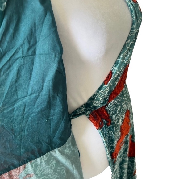 Rhode - NWT Lainey Velvet Pony Print Wrap Dress Sz XS - Picture 10 of 11